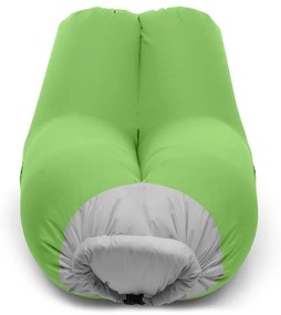 Blumfeldt Airlounge, nafukovacia sedačka, 90 x 80 x 150 cm, ruksak, prateľná, polyester, zelená