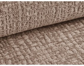 Svetloružová čalúnená dvojlôžková posteľ s úložným priestorom s roštom 180x200 cm Noho – Makamii