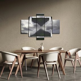 Obraz - Hory na Islande, geometrická koláž (150x105 cm)