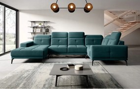 Rohová sedačka v tvare U Nicolette (modrosivá) (p)