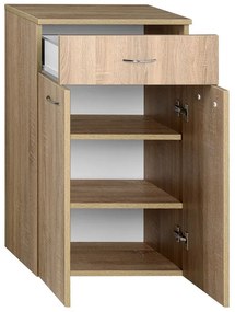 Aqualine Aqualine, ZOJA/KERAMIA FRESH skrinka spodná so zásuvkou 50x78x29cm, dub platin, 50315