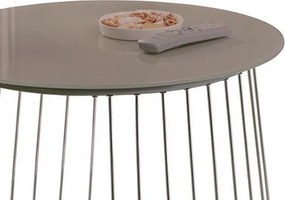 Konferenčný stolík Riva, kov/cappuccino sklo