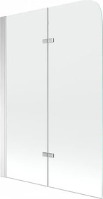 Mexen Felix 2-krídlové vaňové zásteny 80 x 140 cm, transparentné, chróm - 890-080-002-01-00