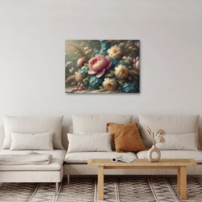 Obraz - Zátišie s kvetmi - maľba (70x50 cm)
