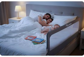 Bezpečnostná zábrana k posteli 180 cm Nukido NK-228 - sivá