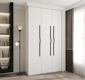 Šatníková skriňa 140 cm Carmela 40-2 (biela + čierna). Akcia -20%. Vlastná spoľahlivá doprava až k Vám domov. 1126561