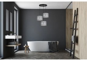 Luster na lanku CORAL 3xE27/60W/230V šedá