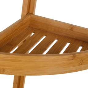 Trojposchodový bambusový rohový stojan Unimasa Bamboo