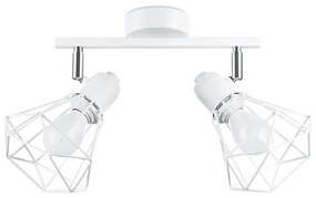 Bodové svietidlo Artemis, 2x biele drôtené tienidlo, (možnosť polohovania)