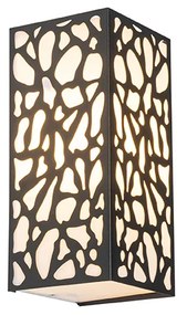 Moderné vonkajšie nástenné svietidlo čierne IP44 - Nicole