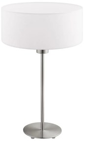 Eglo - LED  Stolná lampa TUNJA 1xE27/60W/230V 38,5 cm matný chróm/biela