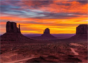 Sklenený obraz - Monument Valley v Arizone (70x50 cm)