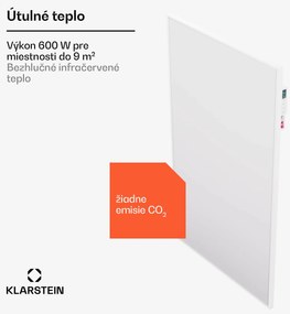 Klarstein Wonderwall Air Smart 600, infračervený ohrievač, 60 x 100 cm, 600 W, aplikácia