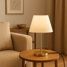 Stolní lampa Shade II bílá/zlatá