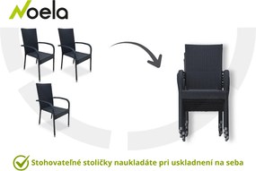 Noela Balkónový set Nina + 2x ratanová stolička Paris