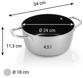 Tescoma Kastról GrandCHEF+ pr. 24 cm, 4,5 l, pr. 24 cm