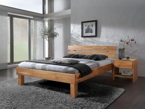 Masívna dubová manželská posteľ Alea Rozmer: 160x200