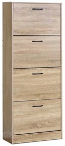 Botník s priehradkami G1018 OAK, dub, 4 poschodia
