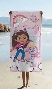 Jerry Fabrics Bavlnená froté osuška 70x140 cm - Gabby's Dollhouse 03