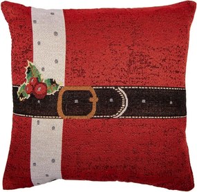 Červená obliečka na vankúš Santa Claus Christmas Rustic - 44*44 cm