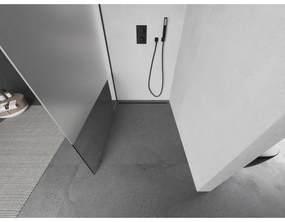 Mexen Kioto sprchová zástena 110x200 cm 8 mm, čierny profil, sklo číre-námraza, 800-110-101-70-35