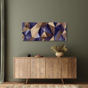 Obraz - 3D drevené trojuholníky (120x50 cm)