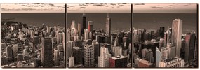 Obraz na plátne - Mrakodrapy v Chicagu - panoráma 5268FB (150x50 cm)
