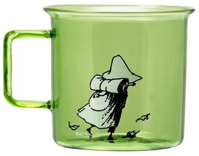 Sklenený hrnček Snufkin 0,35l, zelený