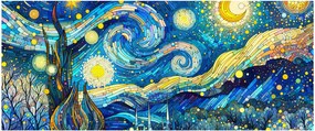 Obraz – Mozaika hviezdnej noci (120x50 cm)