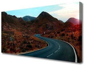 Obraz Canvas Cesta hory púšť 100x50 cm