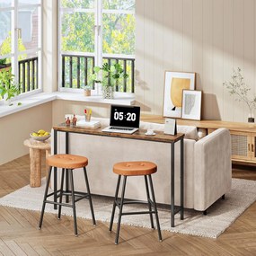 Sada 2 ks barových židlí Ironform hnědá/černá