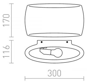 RED - Design Rendl - R12365 - Nástenné svietidlo VERITA 1xE27/33W/230V biela