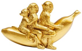 Banana Ride dekorácia zlatá 12 cm