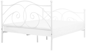 Biela kovová posteľ s rámom 160 x 200 cm DINARD Beliani