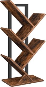 Knihovna Vasagle Mergo 71 cm hnědá