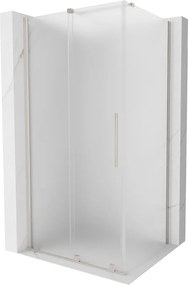 Mexen Velar, sprchový kút s posuvnými dverami 90 x 70 cm, 8mm sklo námraza, brúsená oceľ, 871-090-070-31-97