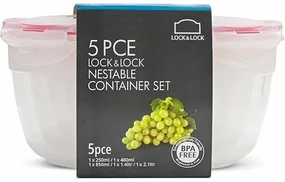 LOCKnLOCK Sada dóz na potraviny Lock okrúhla, 5 ks