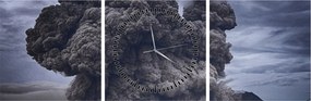 Obraz - Sopečná erupcia (s hodinami) (90x30 cm)
