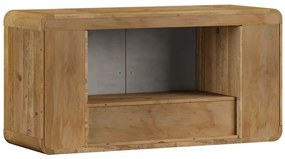 furniture-nabytek.cz - Masívny podstavec pod umývadlo z recyklovanej borovice, lakovaný, šedý – 130×60×45 cm