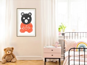 Artgeist Plagát - Thoughtful Bear [Poster] Veľkosť: 40x60, Verzia: Čierny rám s passe-partout