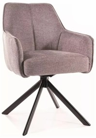 Otočné jídelní křeslo Notti šedé