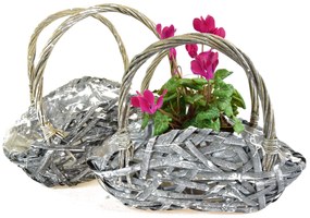 Kvetináč taška šedá Rozmery (cm): 34x15, v. 26