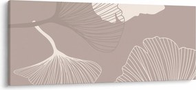 Obraz - Béžové listy N⁰1 (120x50 cm)