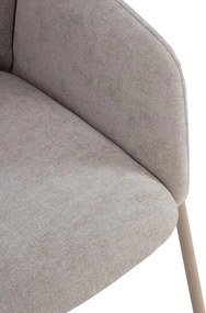 Béžové čalúnené jedálenské kreslá v súprave 2 ks Aslin – MOME