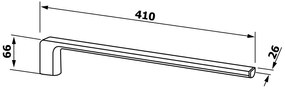 Gedy, PIRENEI pevný držiak uterákov, 410mm, čierna matná, PI2214