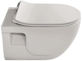 Sapho Sapho, BRILLA závesná WC misa, Rimless, 36,5x53cm, latte matná, 100614-114