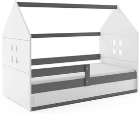 BMS Group Detská posteľ domček DOMI 1 sivá - biela 160x80cm
