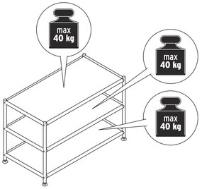 Kovový konferenčný stolík »CN3«, otvorený, sivý