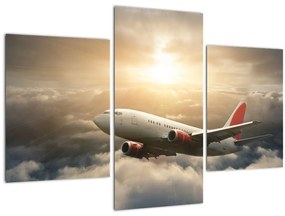 Obraz - Lietadlo v oblakoch (90x60 cm)