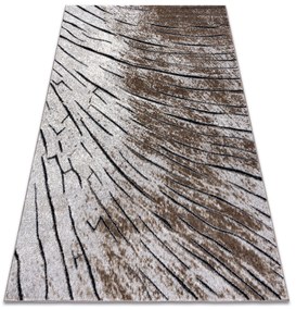 Moderný koberec COZY 8874 Timber, drevo - Štrukturálny,  dve vrstvy rúna, hnedá
